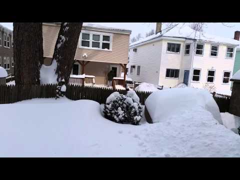 Walking Outside House All Snow In Medford Ma