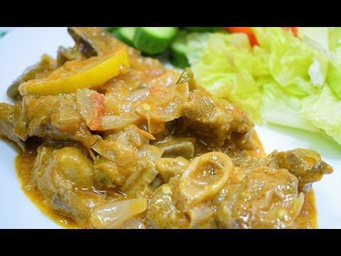 أطباق سودانية/ لحم بالدكوة (زبدة الفول السوداني)