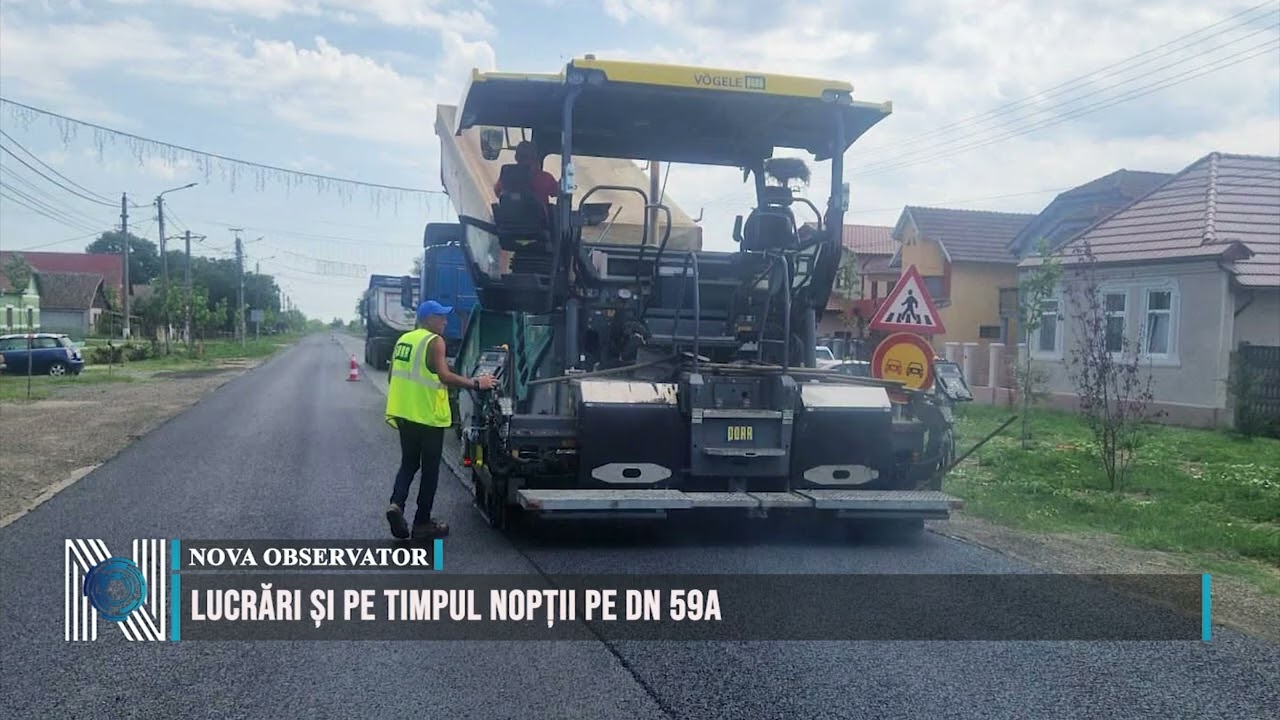 Lucrări și pe timpul nopții pe DN 59A