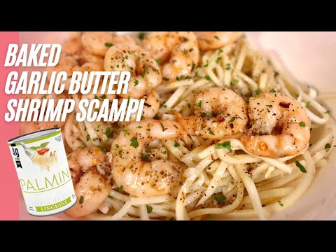 The BEST Baked Garlic Butter Shrimp Scampi l @palmini1505  Linguine Pasta l Low Carb/Keto-Friendly