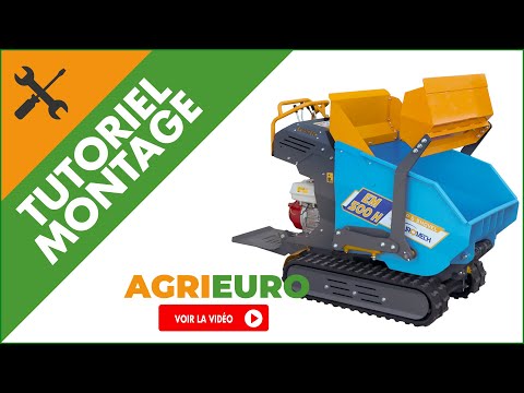 Montage de la Brouette motorisée EuroMech EM500H-Dump & Shovel - Benne dumper hydraulique 500 kg