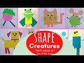 Shapes Creatures | Animals Drawing With Geomatric Shapes | Shape And Colour Crafts For Kids