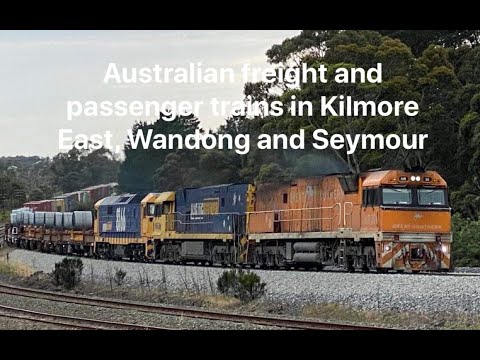 Australian freight and passenger trains in Kilmore East, Wandong and Seymour 11/11/20