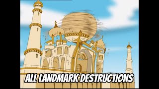 All Landmark Destructions: Tom and Jerry - The Fas