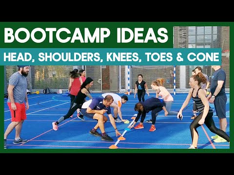 Head, Shoulders, Knees, Toes and CONE | Bootcamp Workout Training Ideas For Instructors
