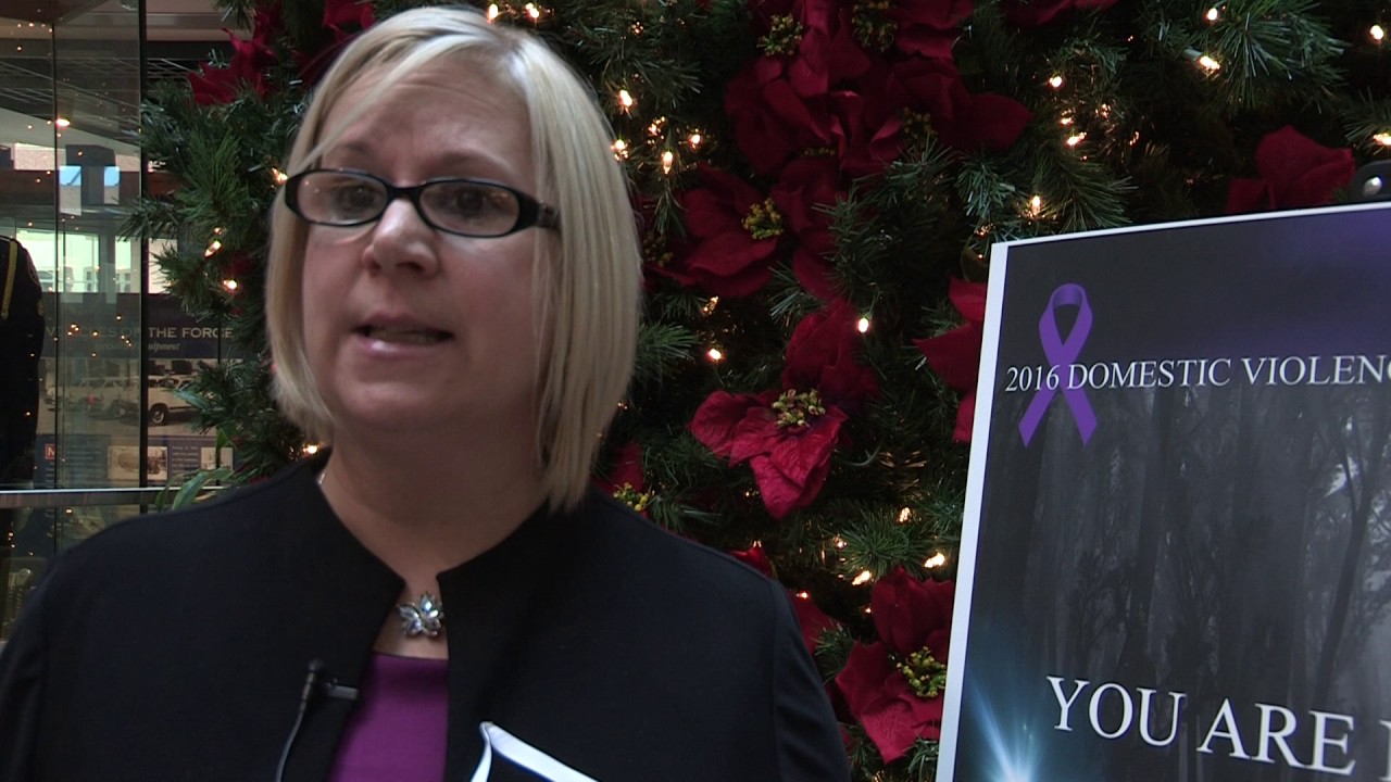 Toronto Police Intimate Partner Violence Coordinator Det. Anne-Marie Tupling speaks about the National Day of Remembrance and Action on Violence Against Women