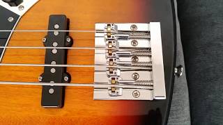 Video thumbnail for Hipshot Kickass High Mass Bass Bridge on Squier Jazz Bass Classic Vibe 70's Fits PERFECT by Precise Audio Blog