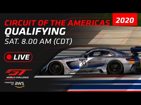 2020年 ブランパンGTワールドチャレンジ・アメリカ（COTA）予選ライブ配信動画
