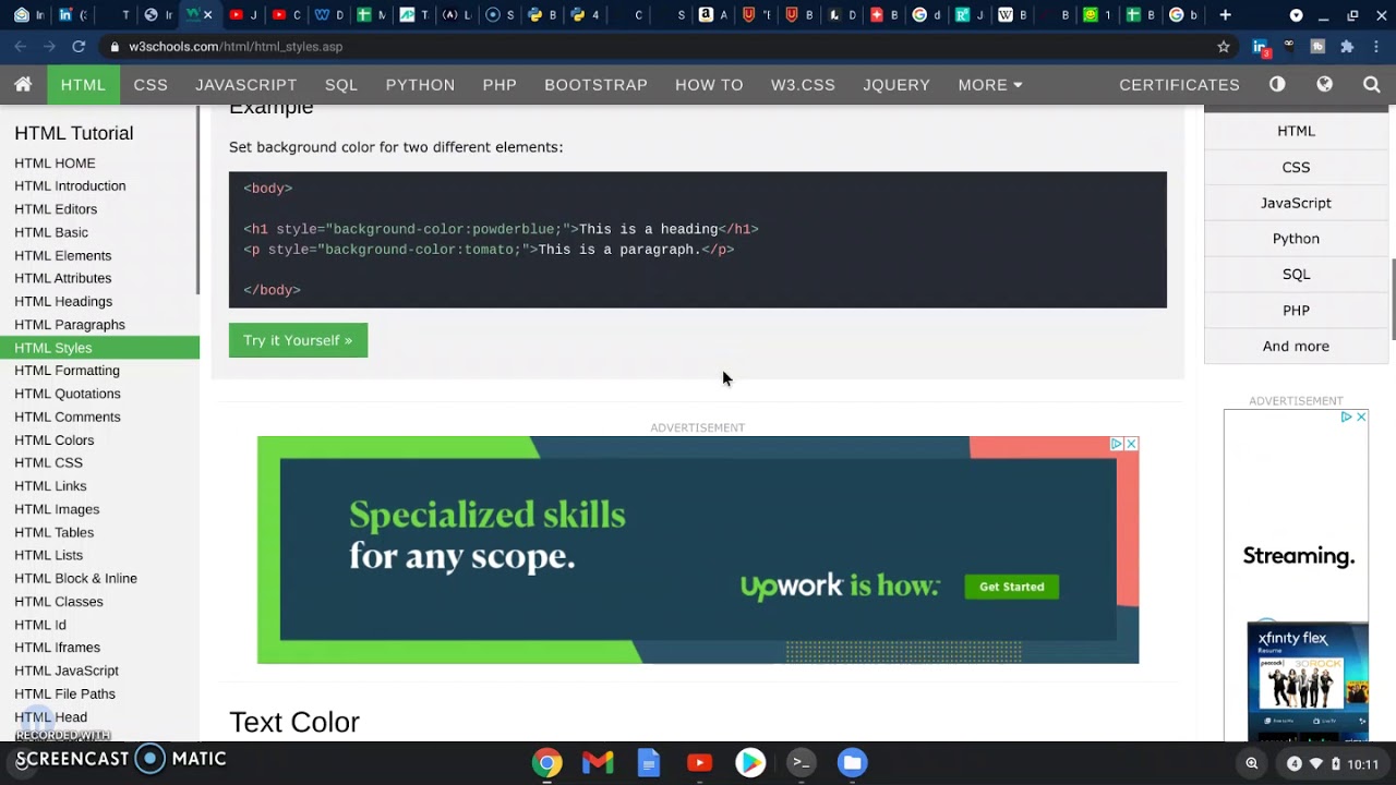 Learn HTML Styles 3 - Exercises