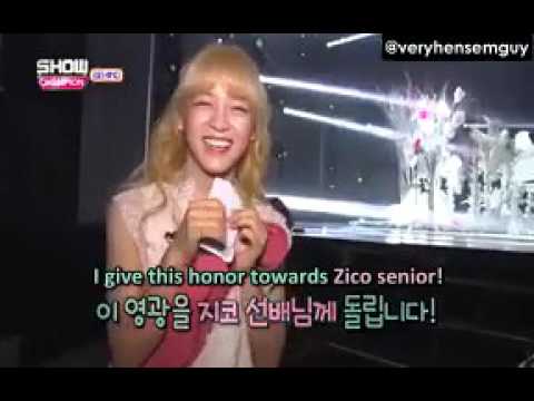 [ENG SUB] Gugudan Sejeong Mentions Zico Show Champion Behind