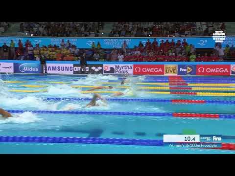 Sarah Sjöström’s 2017 100m Freestyle World Record Relay Lead-Off! 🌟🔥