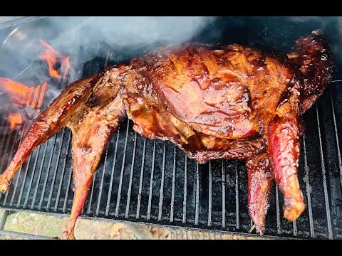 Smoking a Whole Nigerian Dwarf Goat on the Oklahoma Joe Smoker!