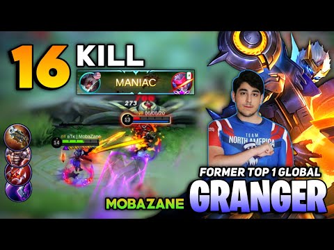 MANIAC! Zane Former Top 1 Global Granger Gameplay [ Granger Best Build 2021 ] By Mobazane - MLBB