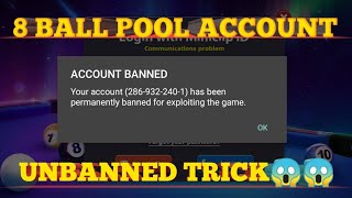 8 Ball Pool Account Unbanned Trick Miniclip/Fb/Google Account!!100%Trick Working!!