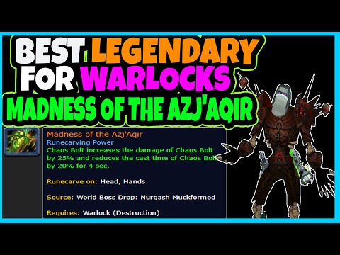 Best Legendary for Warlocks - Shadowlands Destruction Warlock With Madness of the Azj'Aqir Legendary