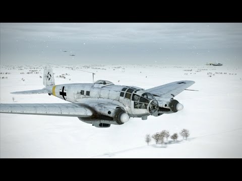 IL-2 Battle of Stalingrad : LaGG3 intercepts Heinkels, Snowing