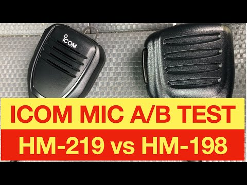 ICOM IC-7100 Ham Radio Mic Test between HM-219 and HM-198