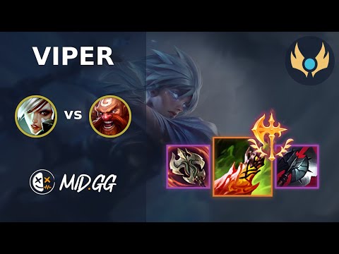 MID.GG: [ Viper ] Riven TOP vs Gragas | NA CHALLENGER | LOL Season 2024