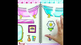 Pink x Blue Bathtub Extreme Makeover | Ram Vs Rem #funny #asmr #bathtub #makeover