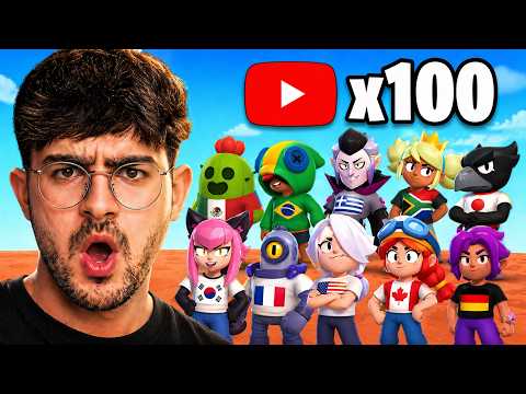 אתגרתי 100 יוטיוברים מכל העולם לקרב בבראול סטארס! (על כסף!)