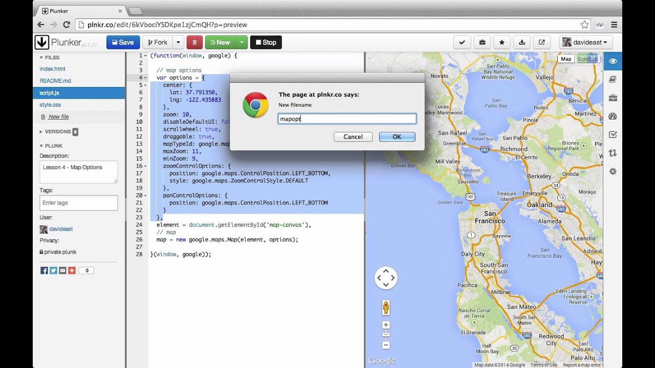 Custom Interactive Maps with the Google Maps API 04 Map Options