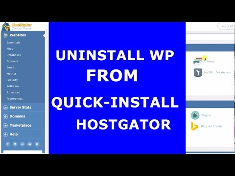 How to Uninstall WordPress From Quick WordPress...