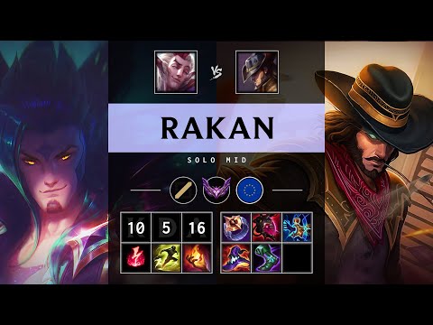 Rakan Mid vs Twisted Fate - EUW Master Patch 25.18