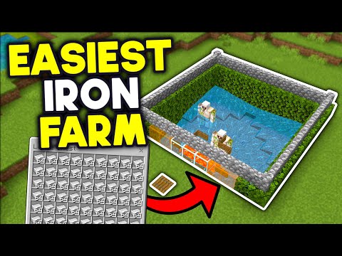 Easiest Iron Farm Minecraft Bedrock 1.21 (2026)