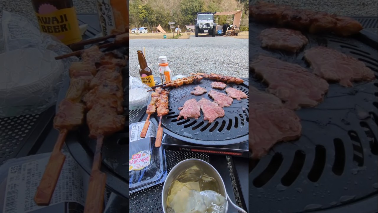 子供は遊具、大人は焚き火。アポロンTCで快適キャンプ。〆はBBQと温泉。#キャンプ #キャンプ飯 #焚き火 #テント設営 #ファミリーキャンプ