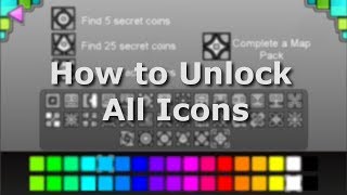 Geometry Dash ALL ICONS - How to Unlock!