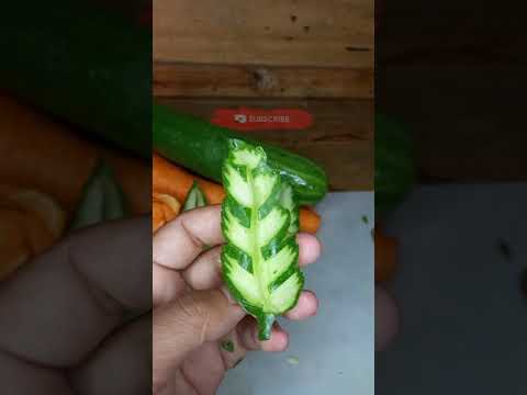 , title : 'Garnis timun mudah membuat bentuk daun || How to make cucumber  simple dekoration'