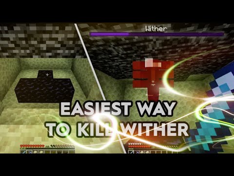 Minecraft Easiest way to kill Withers! 30 Second Method -1.17/1.16/1.15//Kill Withers in minecraft!!