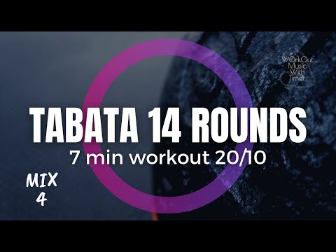 Workout Music With Interval Timer - TABATA 20/10 - 14 Rounds 7 min - Mix 22