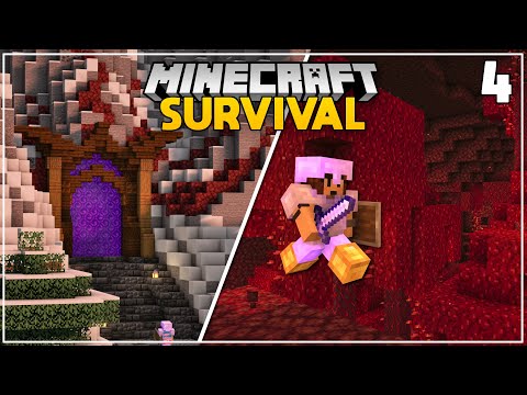 INTO THE NETHER!  - Ep 4 - Minecraft 1.18 Survival Let's Play