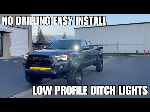 Installing LED low profile Ditch Lights on a Toyota Tacoma!