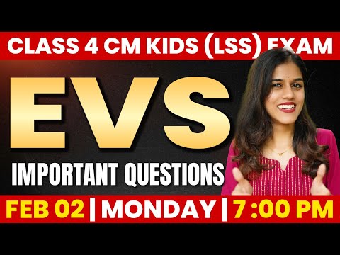 Class 4 CM Kids (LSS) Scholarship Exam | EVS  Important Questions | Exam Winner