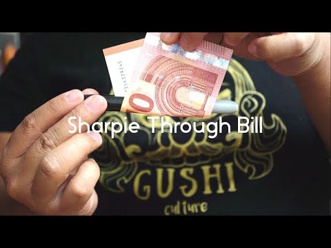 Sharpie Through Bill | Marker Illusion by Sansminds Magic #Shorts