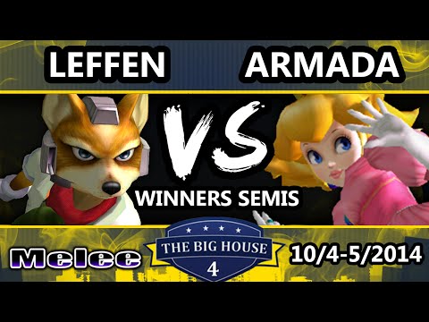 The Big House 4 - Armada (Peach) Vs. Leffen (Fox) - Winners Semis - SSBM