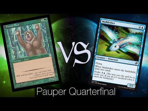 MtG Pauper Flashback Gameplay - Stompy VS Flickerdrifter