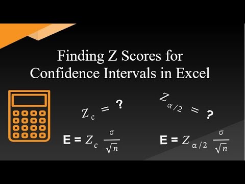 Z-Scores for Confidence Intervals in Excel