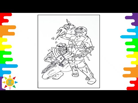 Power Rangers vs Ninja Turtles Coloring Page | DEAF KEV - Invincible [NCS Release]