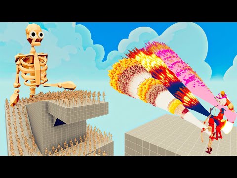 100x SKELETON + 1x GIANT vs 3x EVERY GOD   Totally Accurate Battle Simulator TABS