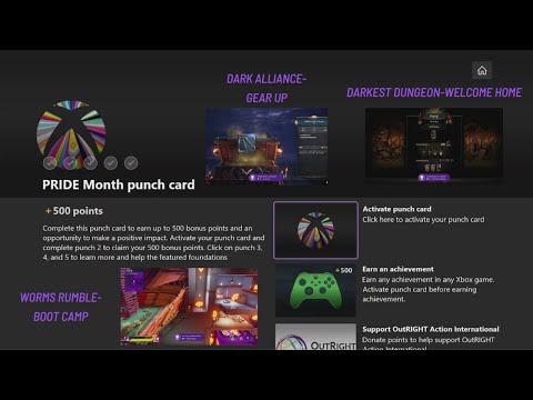 Microsoft Rewards Pride Month Punch Card