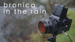 Shooting the Bronica in the rain