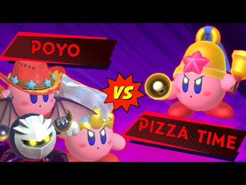 Poyo (Water/Whip/Meta Knight) vs PIZZA TIME (Bell) - Kirby Fighters 2 - ASG5 Winner's Quarters