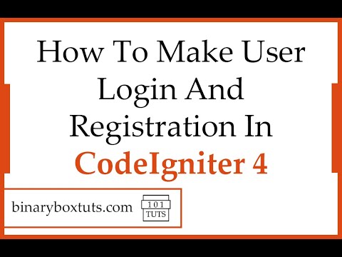 How To Make User Login And Registration In CodeIgniter 4