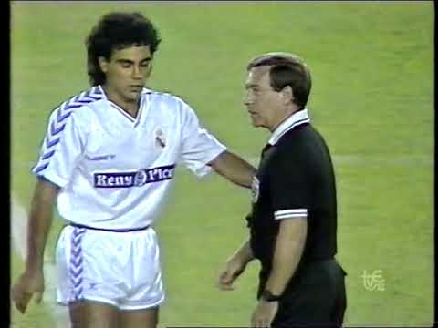 Real Madrid - Liverpool (Friendly 1989) Butragueño, Sanchez, Barnes, Schuster, Hierro, Ruggeri, Rush
