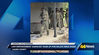 Local and federal officials team up for major drug raids in Saline County