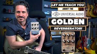 Video thumbnail for Universal Audio Golden Reverberator Effects Pedal - Reverb Lesson and Pedal Demo! by Corey Congilio