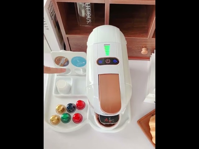 Vídeo relacionado con CAFELFFE Cafetera de cápsulas 5 en 1 MK-606, café frío/caliente, 19 bares, compatible con cápsulas NES*, DG*, K-Cup, ESE y café molido, modelo de bajo consumo, 0,6 L, ideal para regalar.